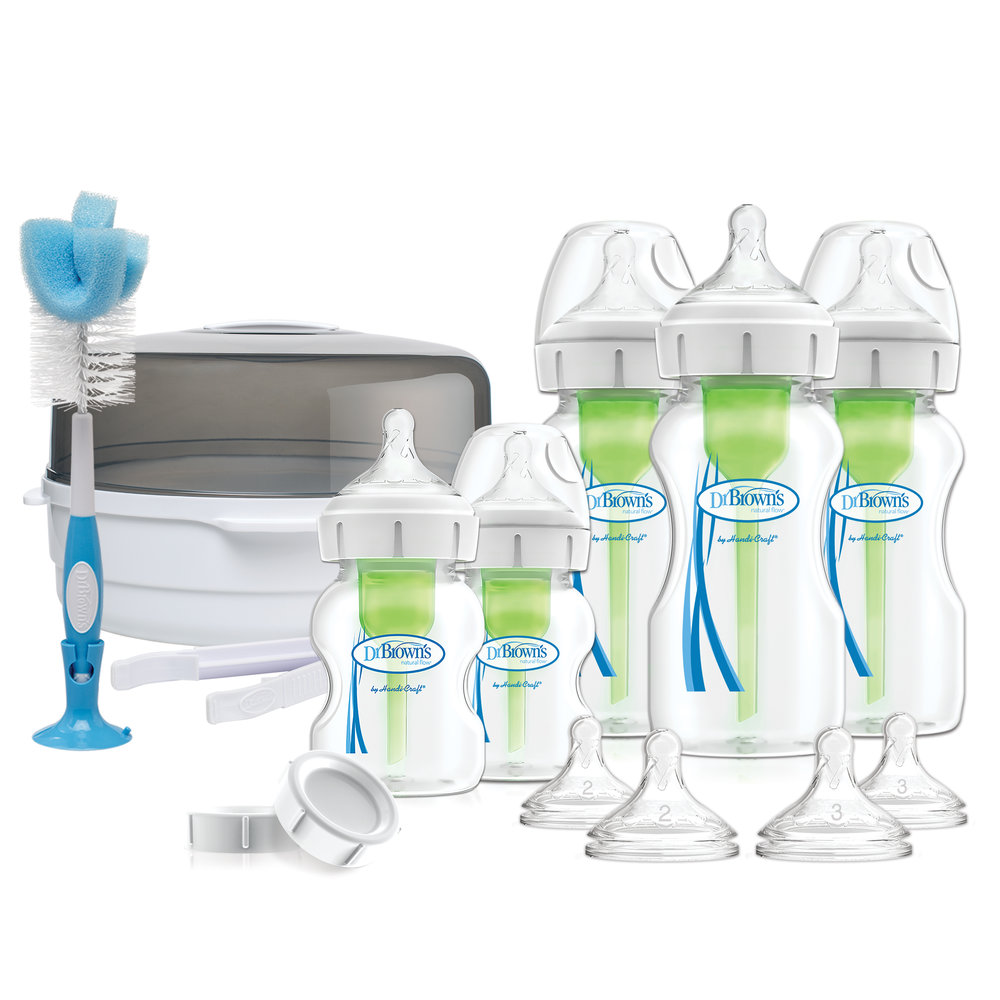 Controverse Dapper bruid Dr. Brown's Options+ Anti-colic Newborn Giftset | Brede halsfles • Dr.  Brown's